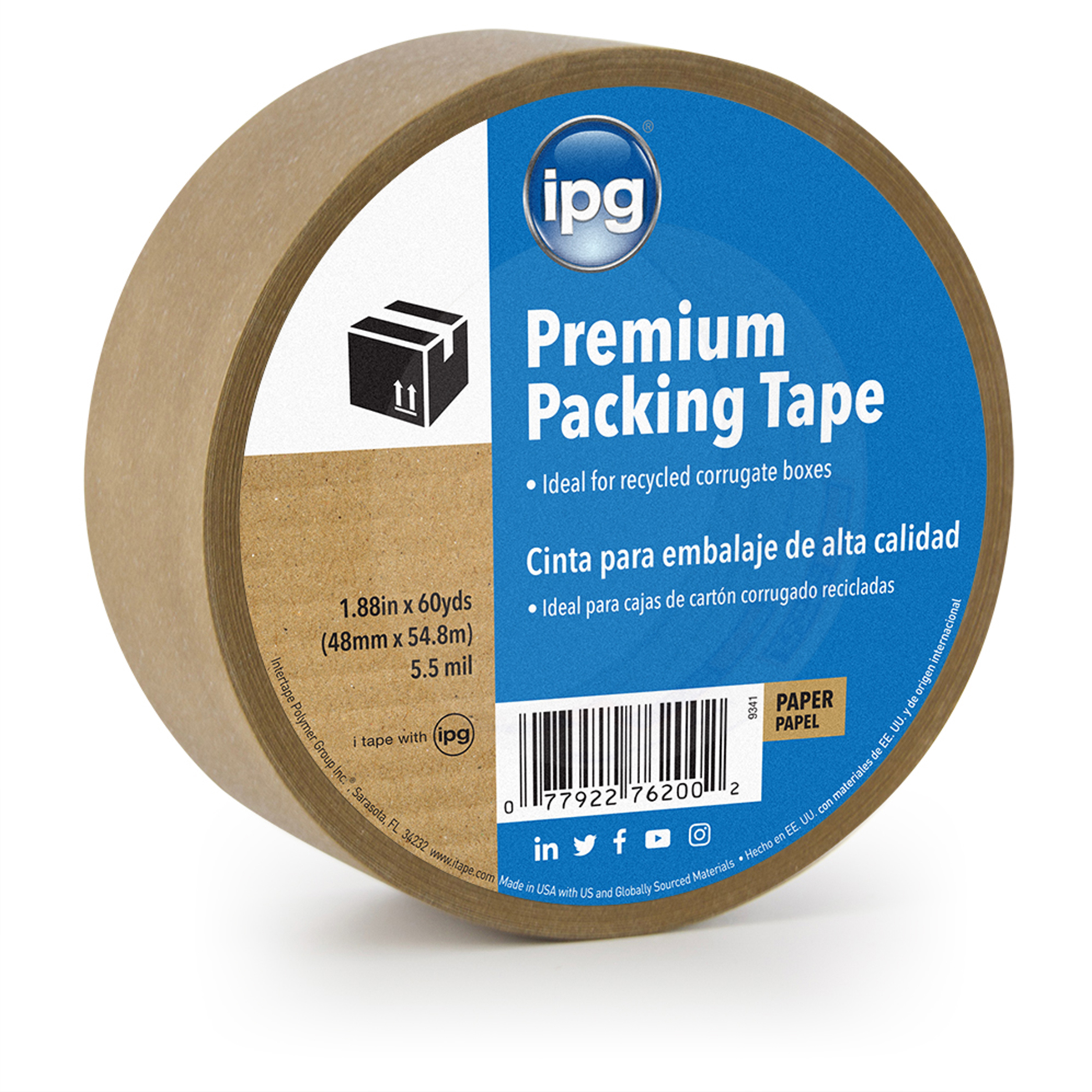 Pam Herbals Premium Brown Packaging Tape, 2 inch x 95 YD, Strong Gift Wrap  Tape for Home Eco Friendly Tape for Carton Sealing, Moving, Shipping, 
