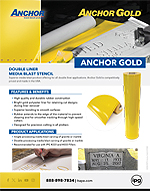 Anchor Gold Double Liner Media Blast Stencil